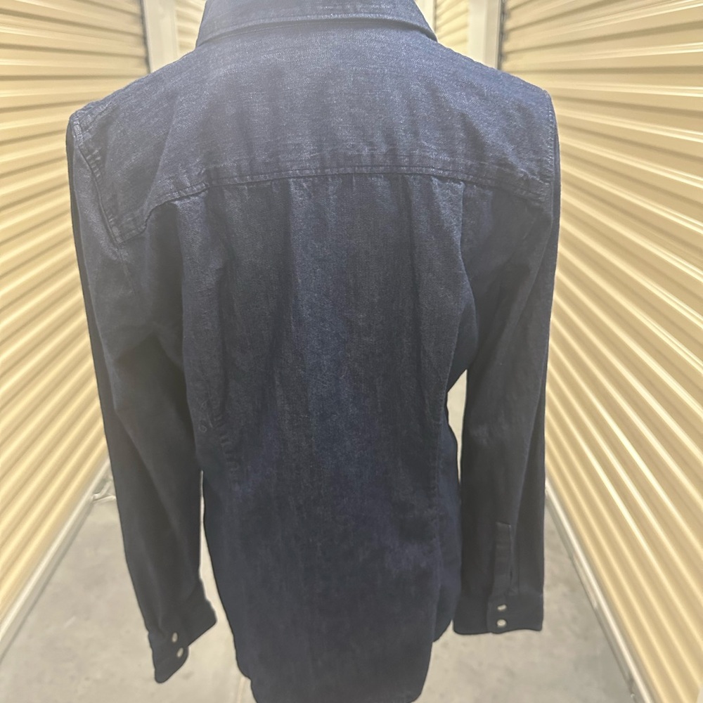 J. Crew Navy Denim Shirt - Picture 3 of 5